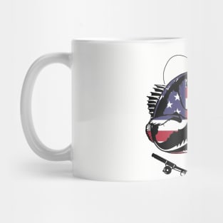 4th of July Fishing American Flag Mug